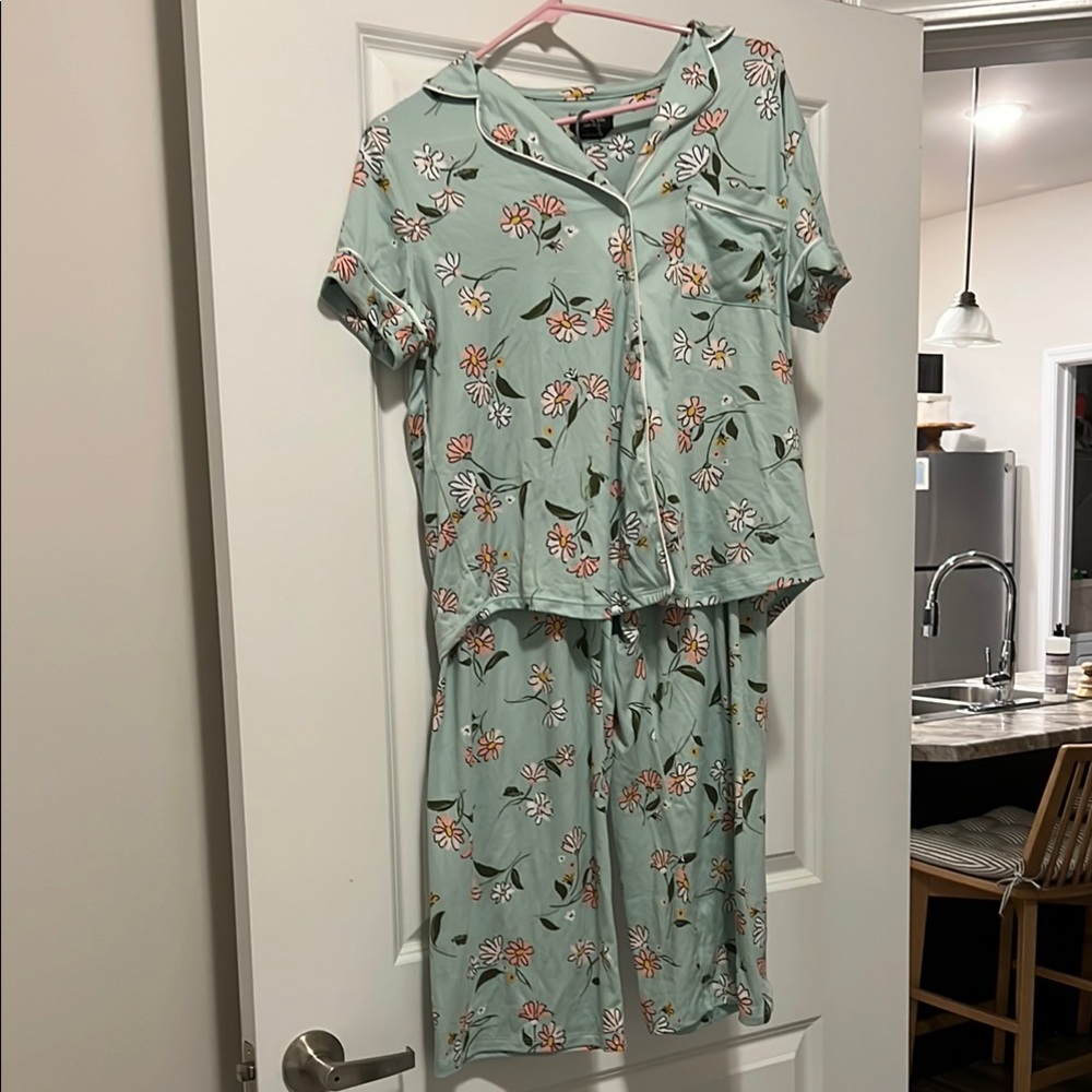 Kate spade Floral Pajama Set in Mint Green
